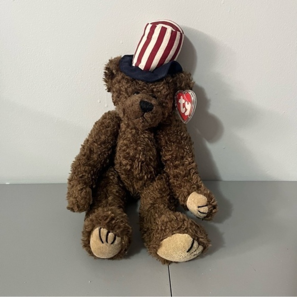Ty Attic Treasures Samuel Patriotic Bear 1993 NWT 14” Retired